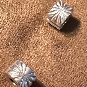 Pandora Silver Charm Bracelet pair of clips sold in pair only